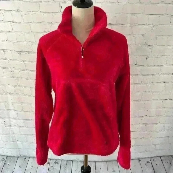 Obermeyer Girl’s XL Bright Pink Fleece 1/4 zip - Picture 1 of 9